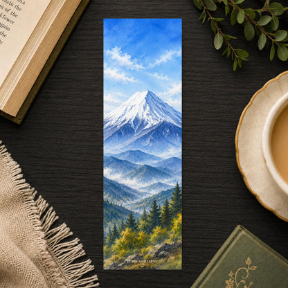 Mount Rainier Bookmark | Washington Gift | Snow Peak Page Marker | Pacific NW Book Lover Gift