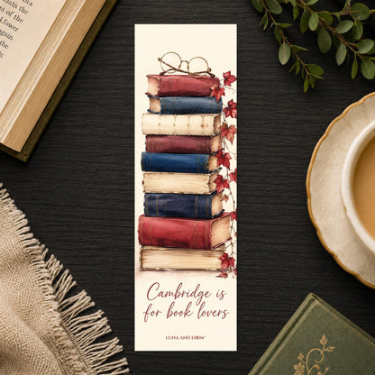 Cambridge Is For Book Lovers Bookmark | Literary City Quote Gift | Bookish Page Marker | New England Book Lover Gift