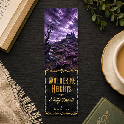 Wuthering Heights Bookmark | Emily Bronte Book Cover Page Marker | Classic Literature Gift