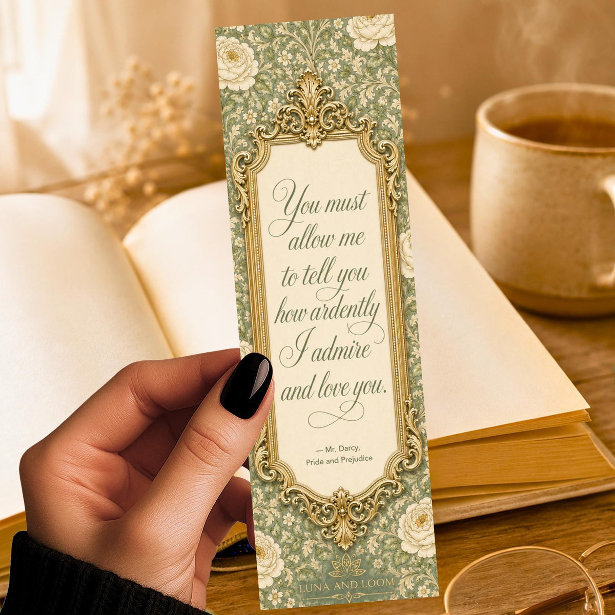 Jane Austen Bookmark | Pride and Prejudice Quote | Wedding Favor | Classic Literature Gift