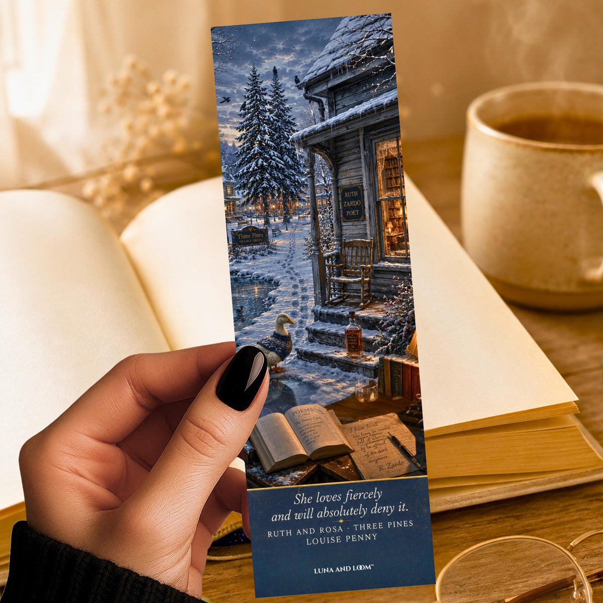 Ruth and Rosa Bookmark | Three Pines Cozy Mystery Literary Gift | Gamache