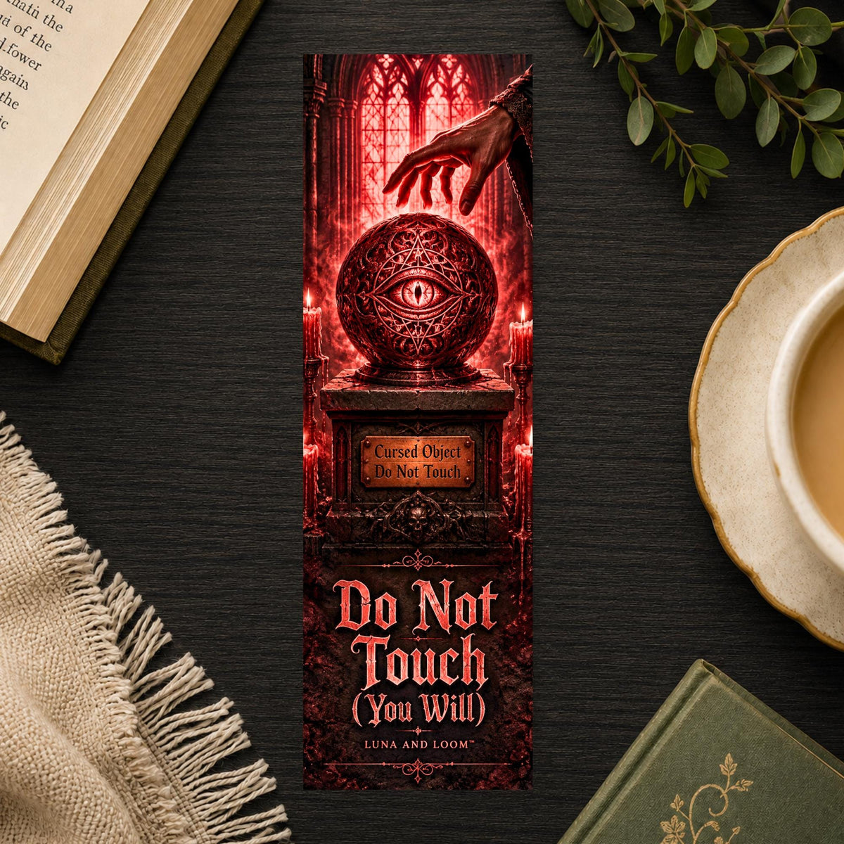 Cursed Object Bookmark | Horror Reader Gift | Glowing Artifact Page Marker | Horror Lover Gift | Fantasy
