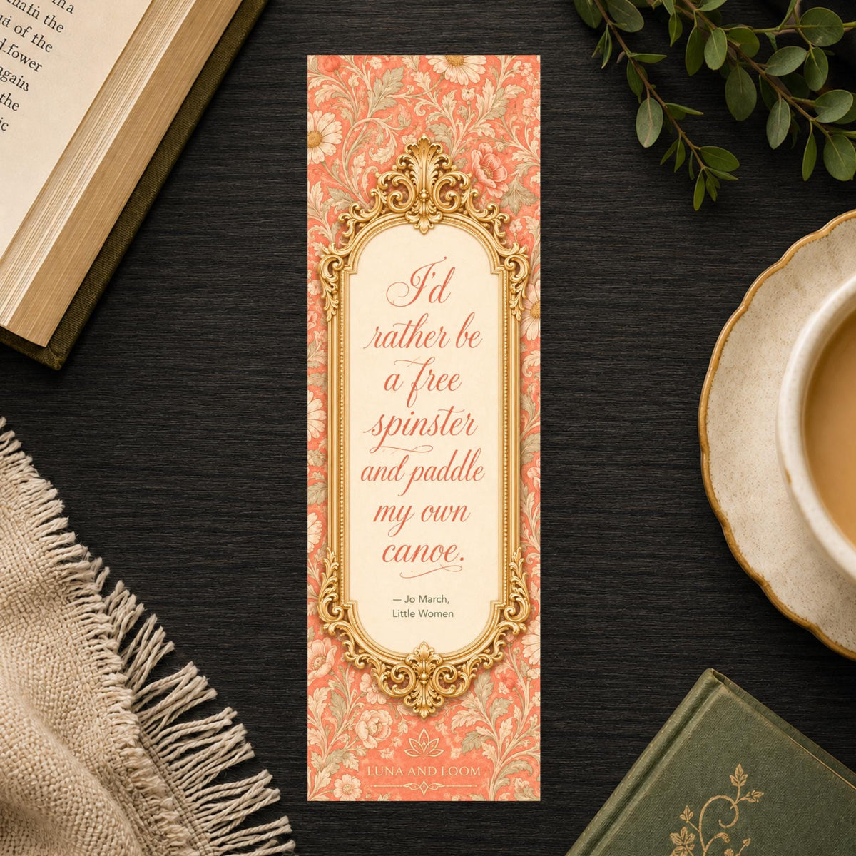 Paddle My Own Canoe Bookmark | Little Women Quote | Independent Woman Gift | Classic Literature | Jo March | Louisa May Alcott