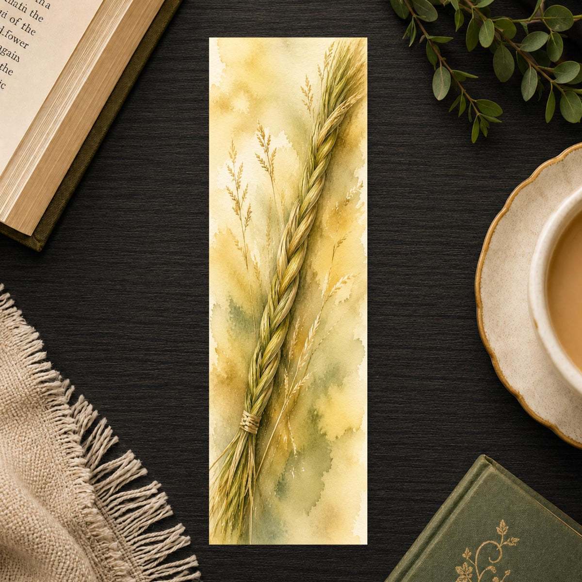 Braided Sweetgrass Bookmark | Nature Writing Reader Gift | Botanical Page Marker | Gratitude Book Lover Gift