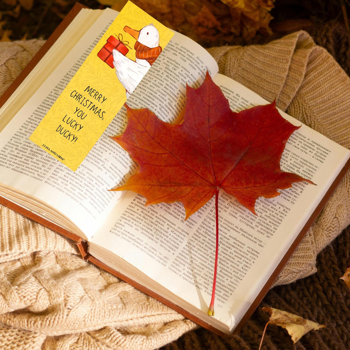LUCKY DUCK BOOKMARK | MerryChristmas | Stocking Stuffer | Gift Tag