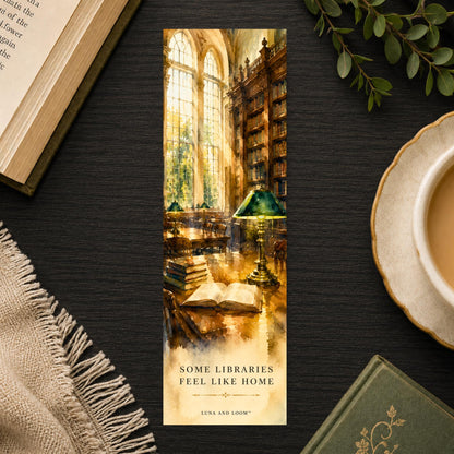 Library Reading Room Bookmark | Literary Boston Gift | Grand Library Page Marker | Book Lover Gift