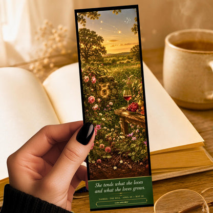 Taurus Bookmark | Bull Zodiac | Birthday Gift | Astrology Lover | Earth Sign | Birth Chart