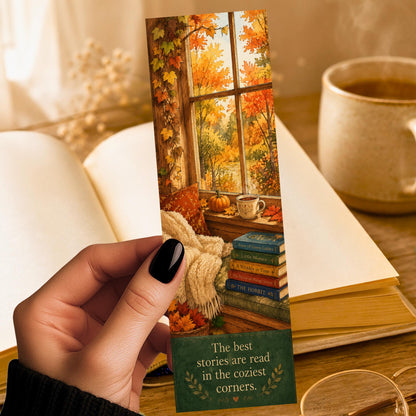 Cozy Books Bookmark | Book Lovers | Clubs | Fall and Autumn
