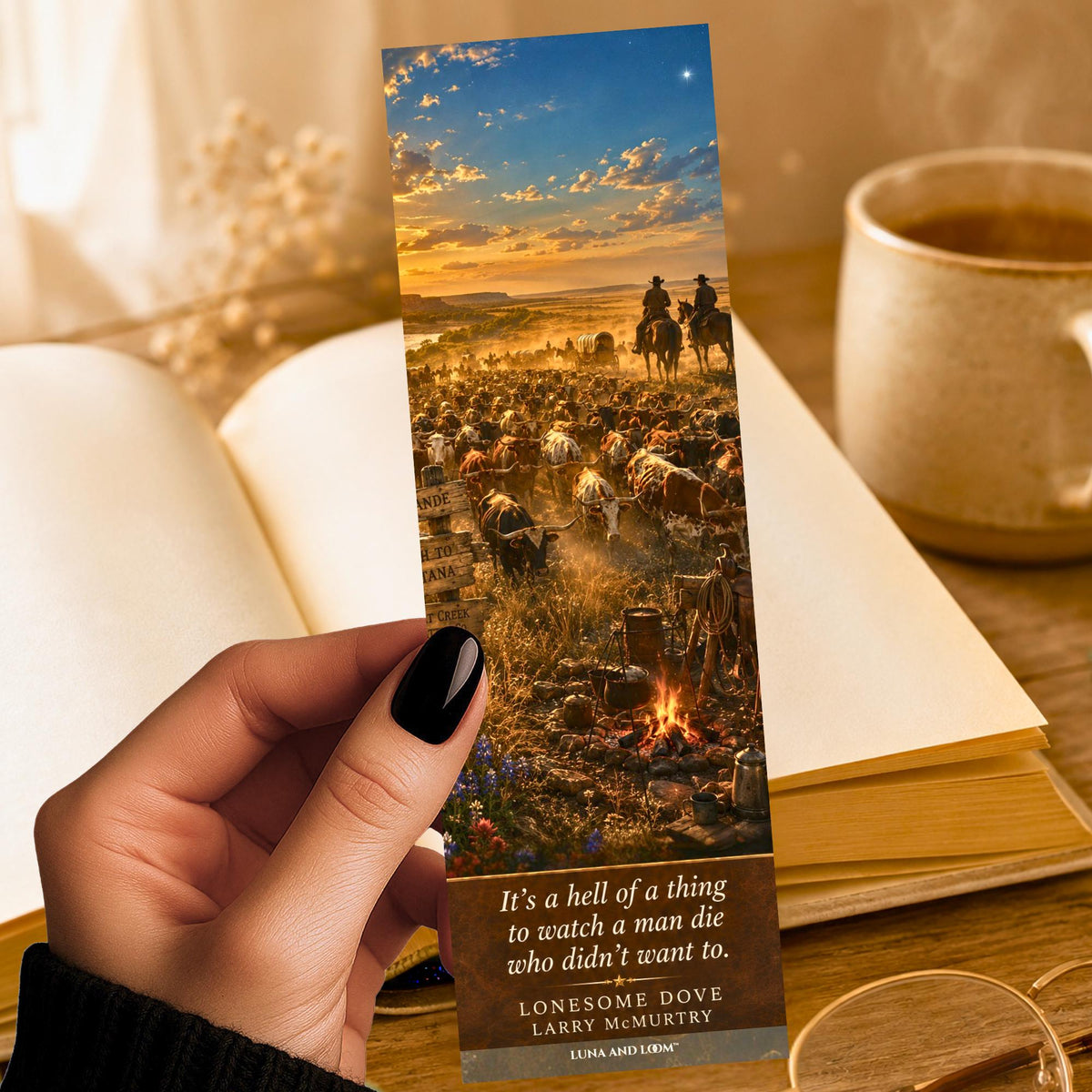 Cattle Drive Bookmark |  Western Classic Novel | Wild West | Call | Montana