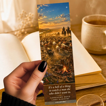 Cattle Drive Bookmark |  Western Classic Novel | Wild West | Call | Montana
