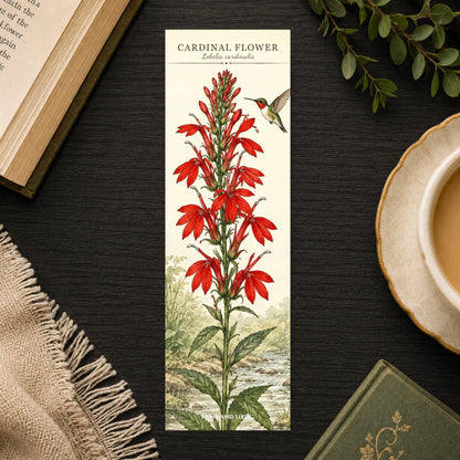 Cardinal Flower Bookmark | Nature | Red Plant