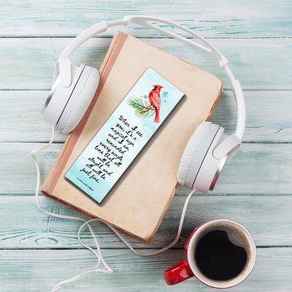 Red Cardinal Bookmark | Grieving | Inspiring Quote |