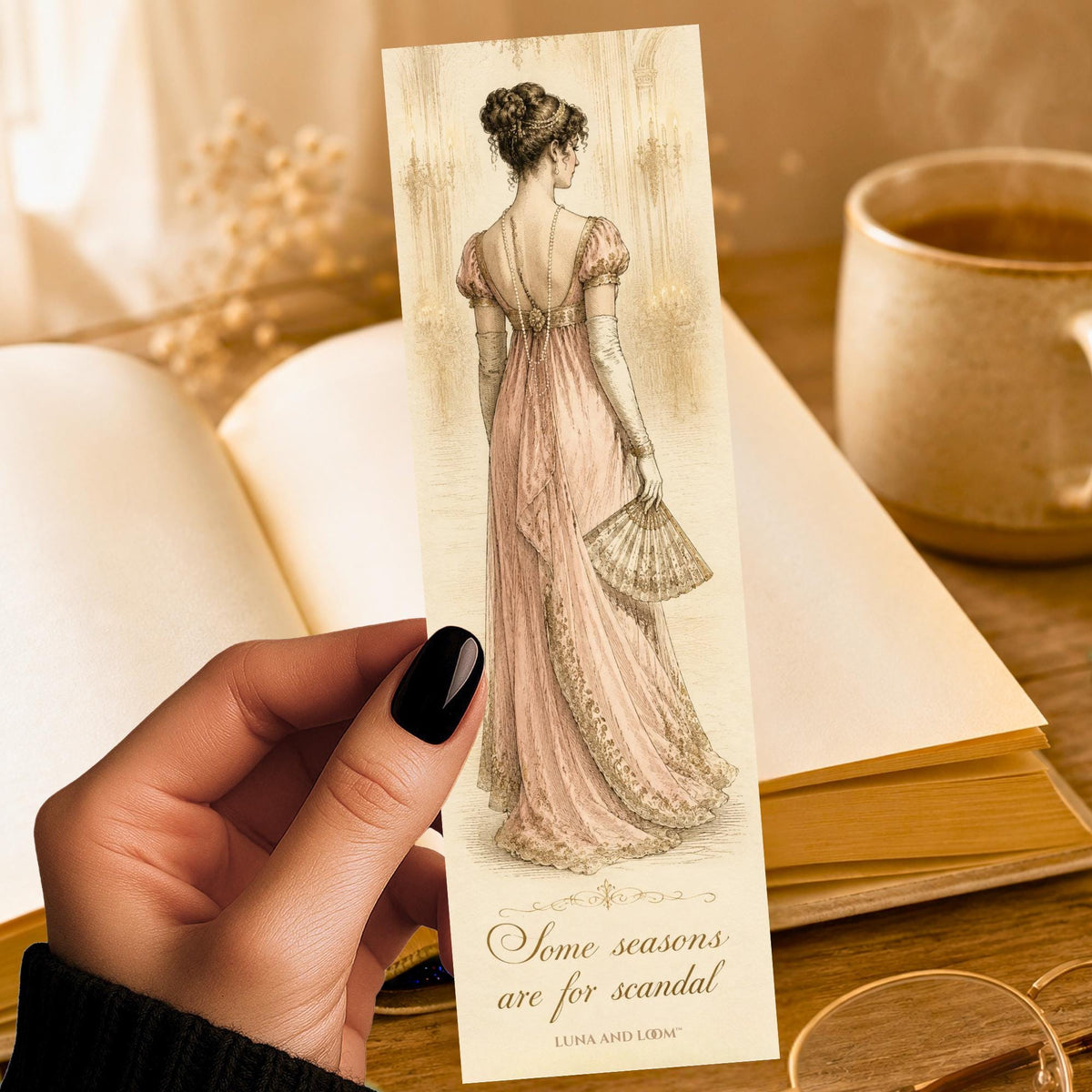 Regency Romance Bookmark | Some Seasons Are for Scandal Gift | Ballgown Page Marker | Historical Romance Reader Gift