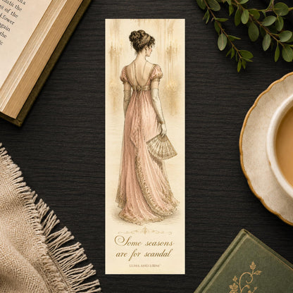 Regency Romance Bookmark | Some Seasons Are for Scandal Gift | Ballgown Page Marker | Historical Romance Reader Gift