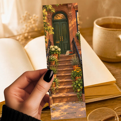 Brooklyn Brownstone Bookmark | NYC Reader Gift | Dusk City Page Marker | Book Lover Gift