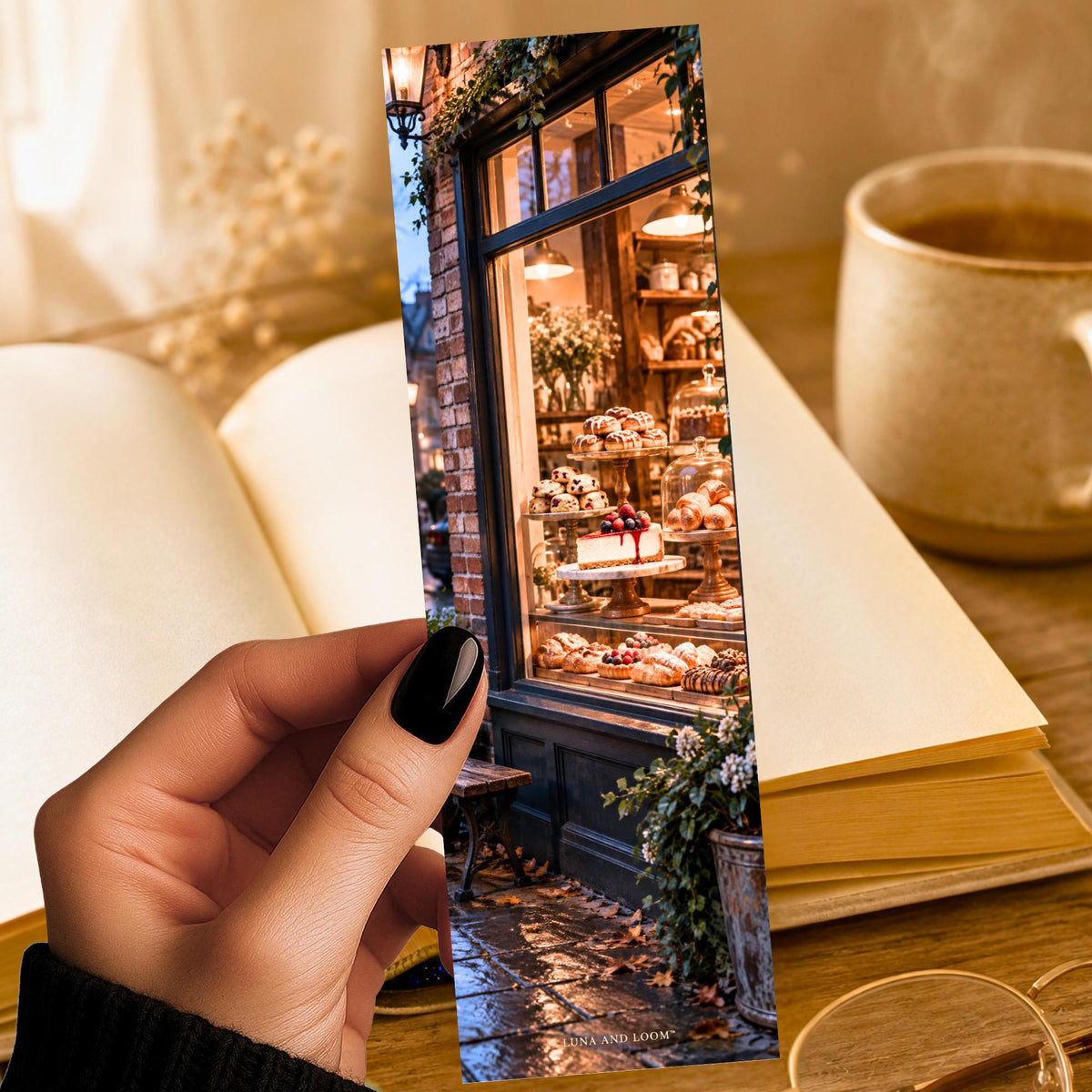 Bakery Window Bookmark | Brooklyn NYC Gift | Cheesecake Page Marker | Book Lover Gift