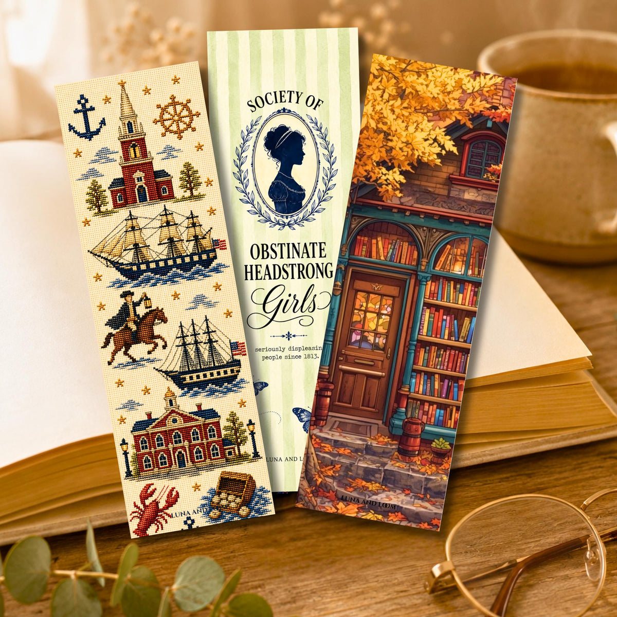 Mix & Match Bookmark Bundle | Choose Any 3 Handcrafted Bookmarks | Book Lover Gift Set | Literary Gift | Luna and Loom