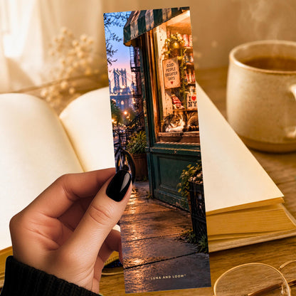 Bodega Cat Bookmark | Brooklyn NYC Gift | Dusk Window Page Marker | Book Lover Gift