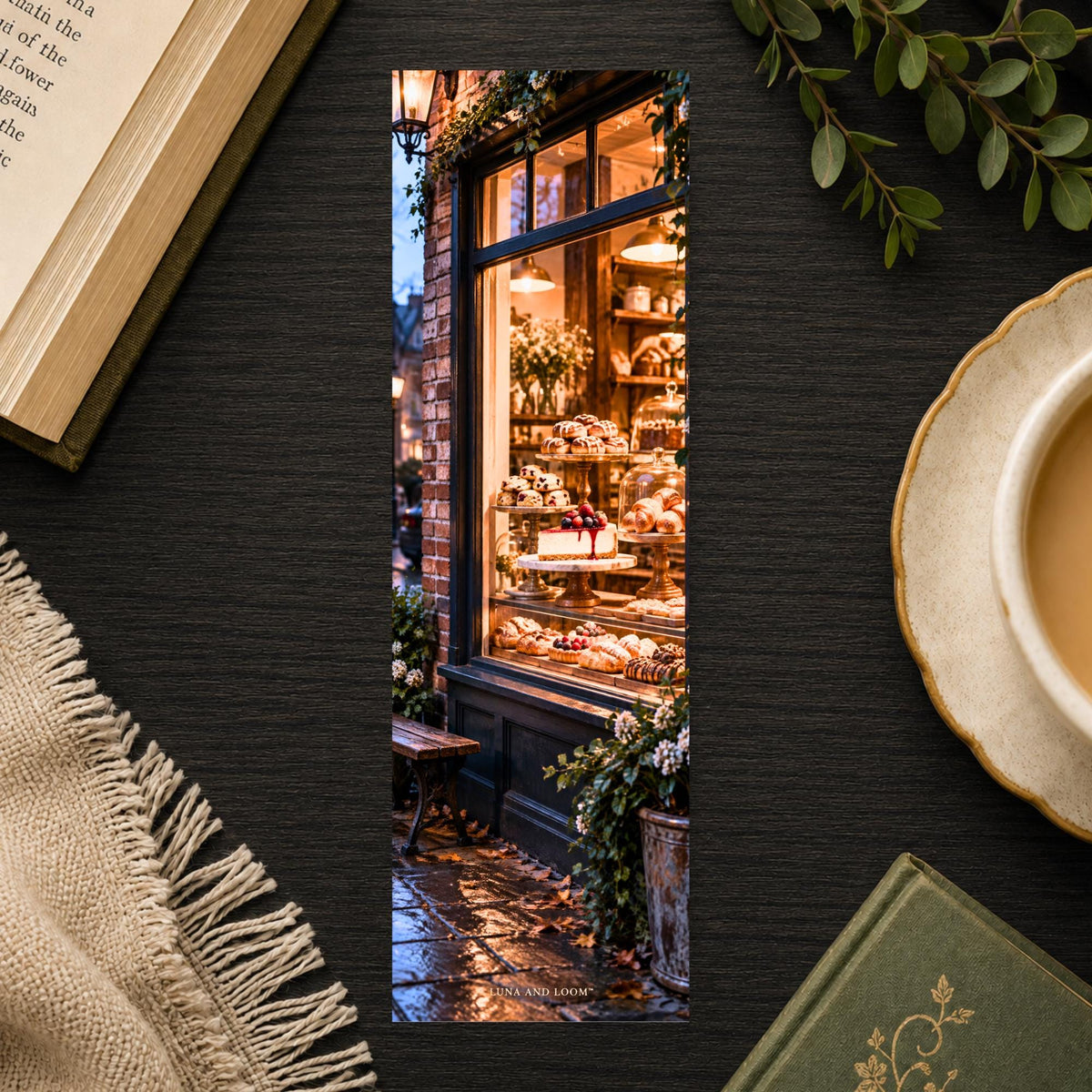 Bakery Window Bookmark | Brooklyn NYC Gift | Cheesecake Page Marker | Book Lover Gift