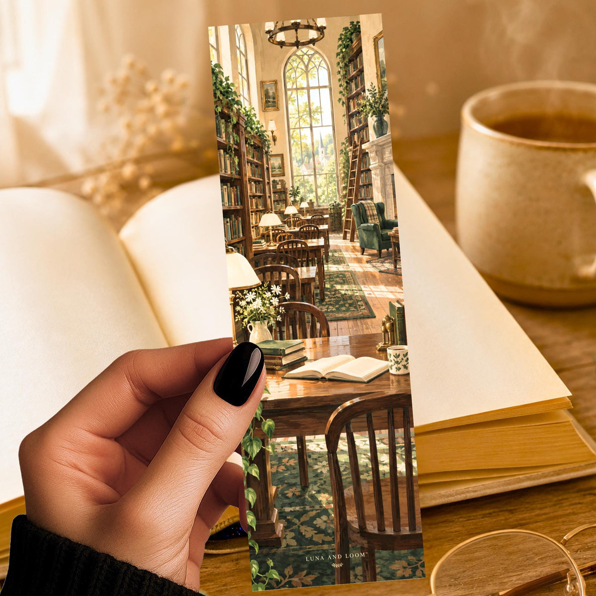 Washington DC Bookmark | Marble Columns Bookmark | DC Library Gift | Reading Room Page Marker | Book Lover Gift