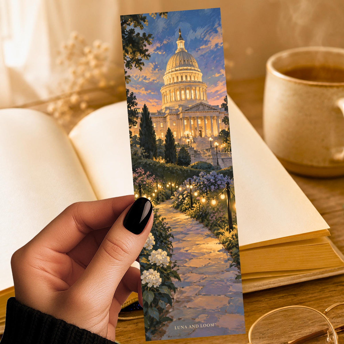 Dome at Dusk Bookmark | DC Reader Gift | Government Hill Page Marker | Book Lover Gift