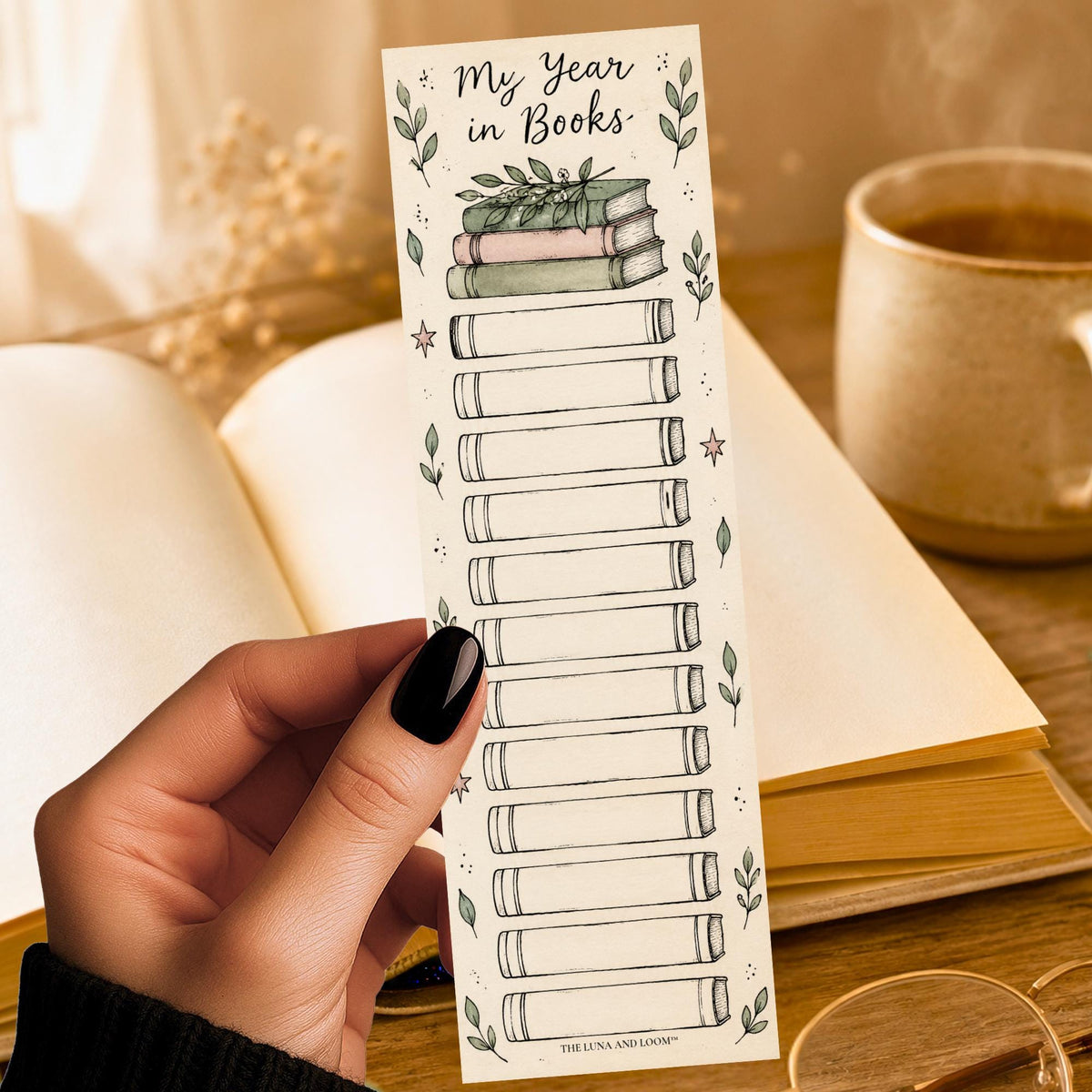 My Year in Books Bookmark | Reading Tracker Gift | Fill-In Book Log Page Marker | Reading Goal Stocking Stuffer